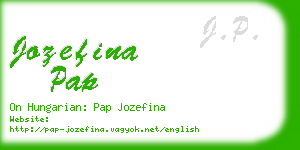 jozefina pap business card